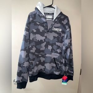 CHAMPION camo hoodie Large NEW WITH TAGS